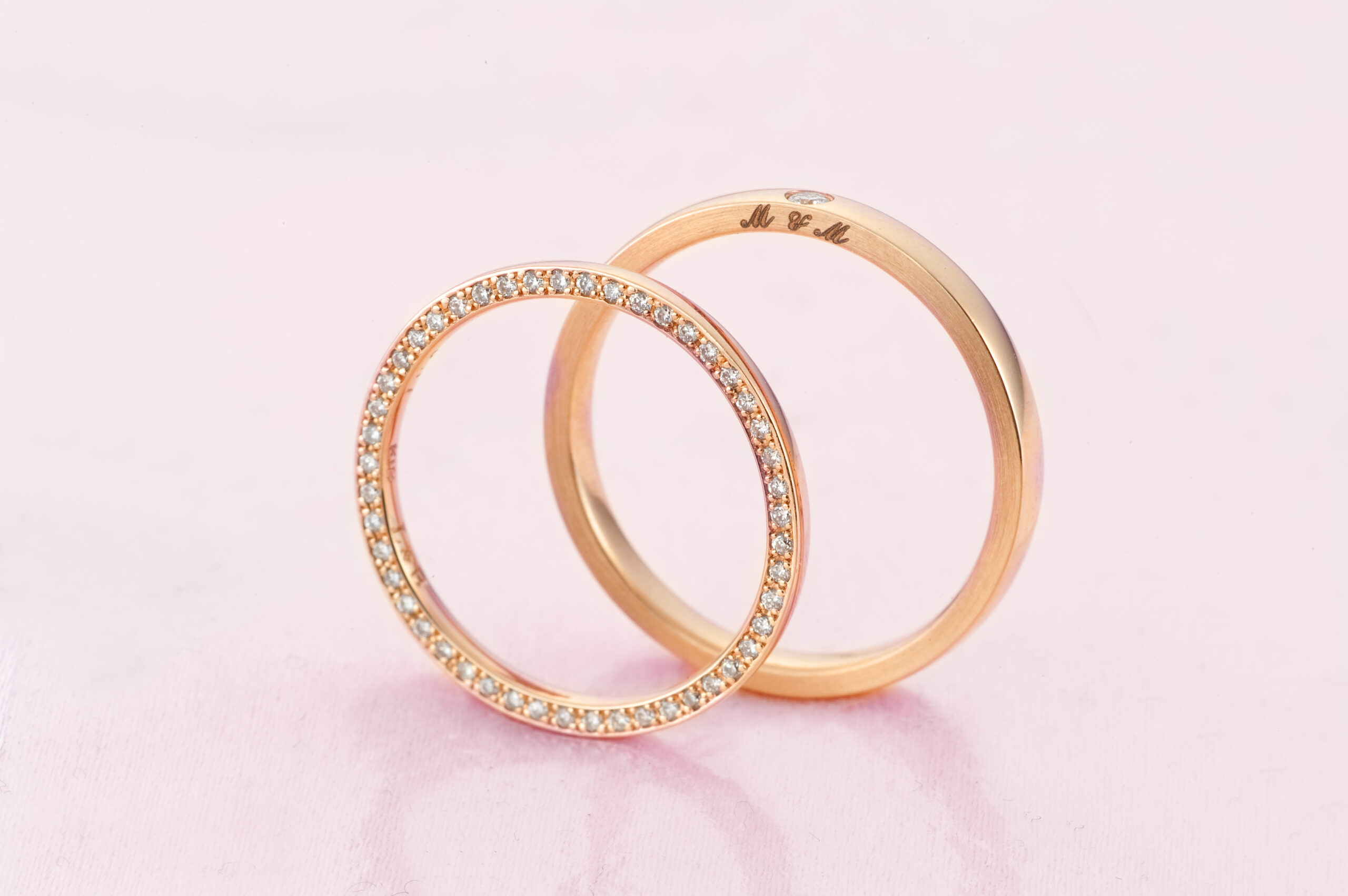 ネックレスにおすすめラブボンドの結婚指輪　No.1のピンクゴールド